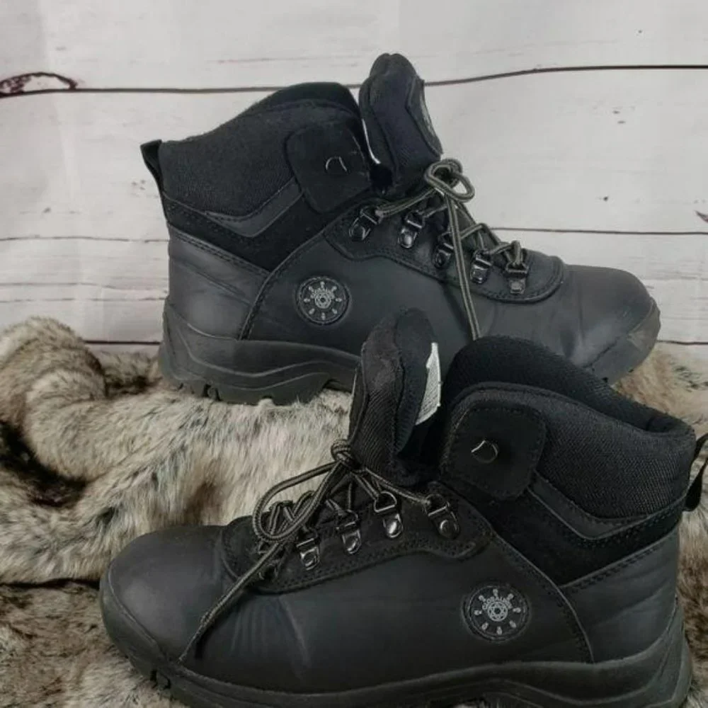 Globalwin black leather sz‎ 9 combat hiking boots